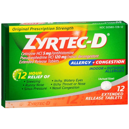 ZYRTEC D TB 12 12H ER