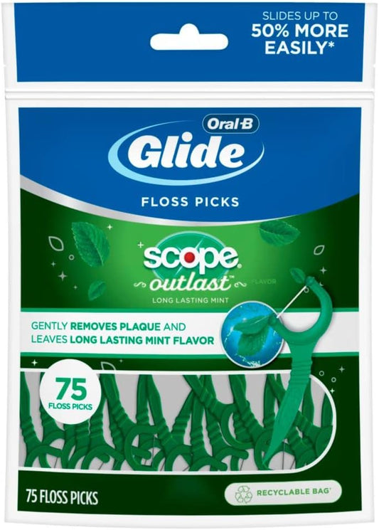Oral-B Glide Floss Picks 150Ct Scope Outlast Bag Value Pack