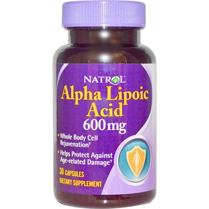 NATROL ALPHA LIP/AC CP 600MG 30