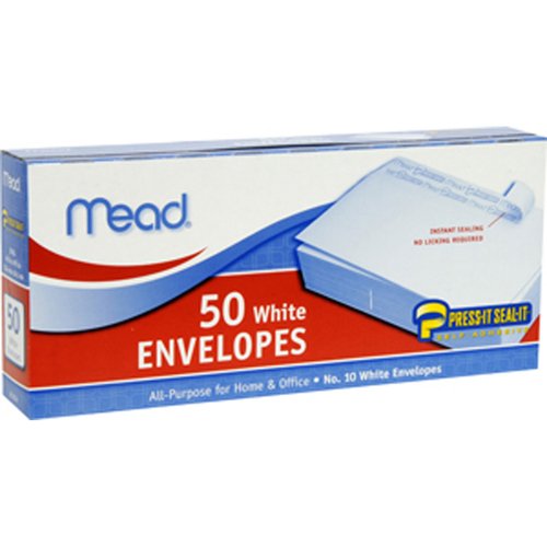 Mead #10 Press-It Seal-It Envelopes 50 ct