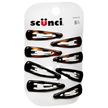 Scünci Effortless Beauty 4cm Epoxy Topped Clippies, 8 CT