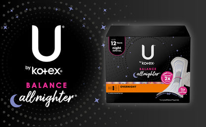 U BY KOTEX BALANCE REG ULT THN PAD 6X18