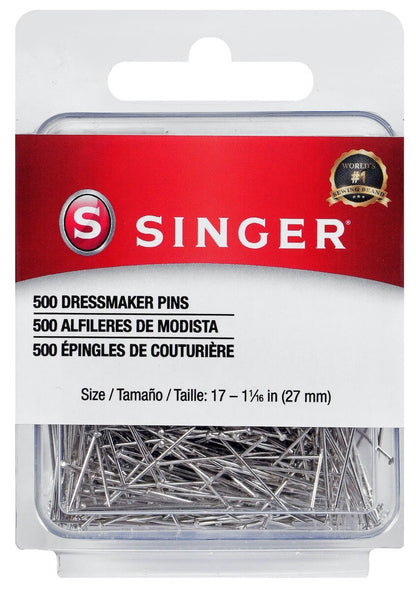SINGER Dressmaker Pins, 500 Count, Size 17, 1-1/16"