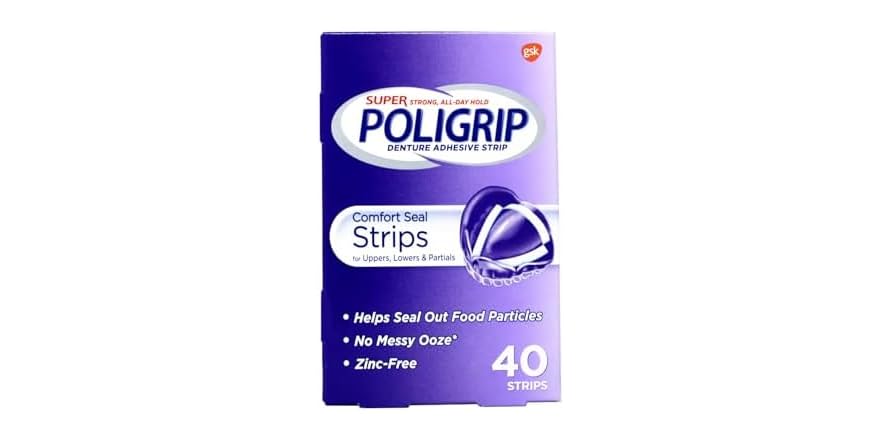 POLIGRIP SUPER COMFORT SEAL STRIP 40CT