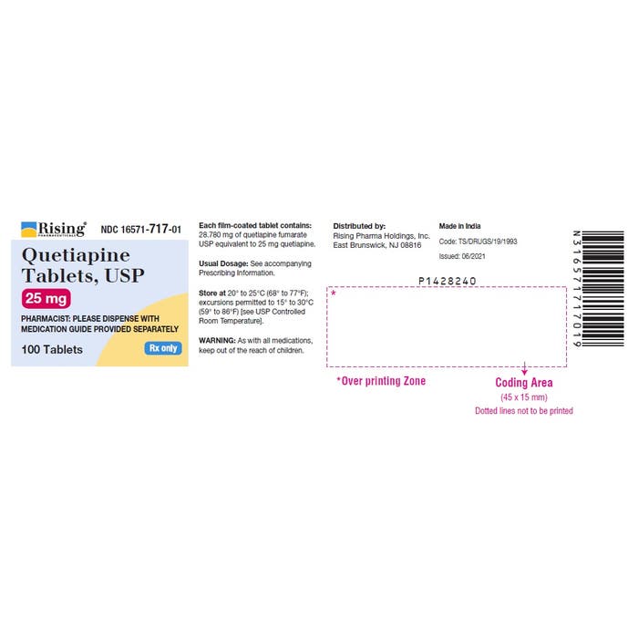 QUETIAPINE FUM TB 25MG 100