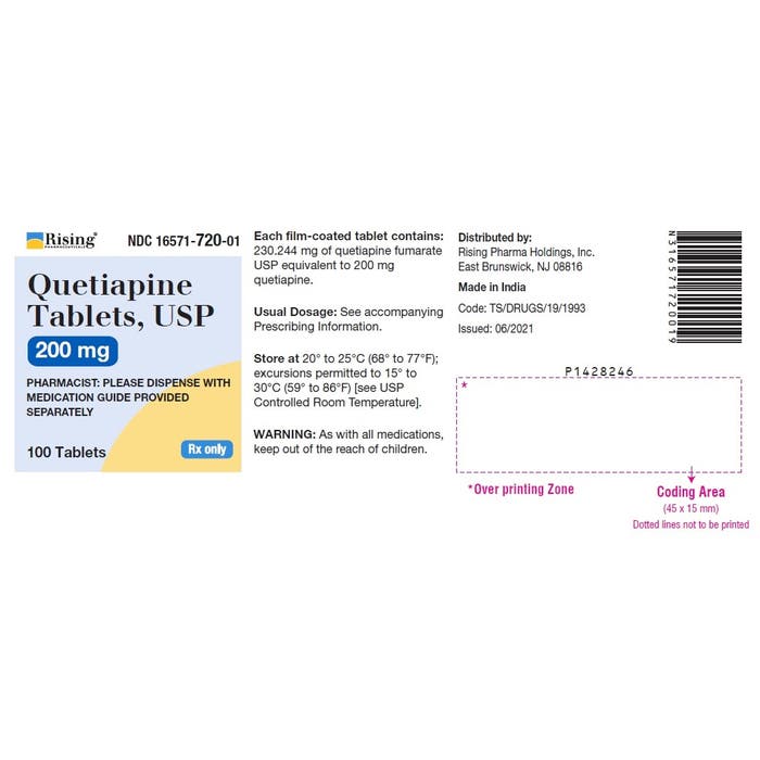 QUETIAPINE FUM TB 200MG 1000