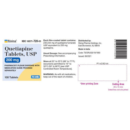 QUETIAPINE FUM TB 200MG 1000