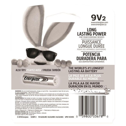 ENERGIZER MAX ALK 9 VOLT 522BP1 SINGLE
