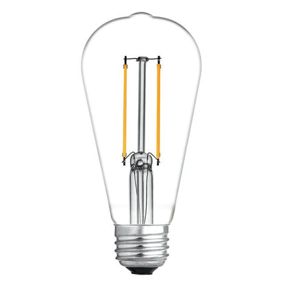 GE Lighting Vintage LED 60 Watt Replacement, Candlelight, ST19 Edison Bulbs, 2 Pack