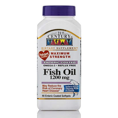 FISH OIL 1200MG EC SOFTGEL 90CT 21ST CEN