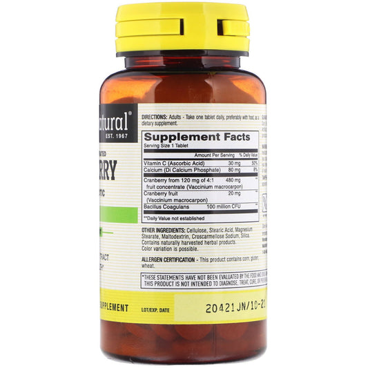 CRANBERRY+PROBIOTIC 480MG TAB 60CT MASON