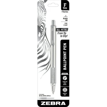 Zebra Durable Stainless Ballpoint Pen Black Ink