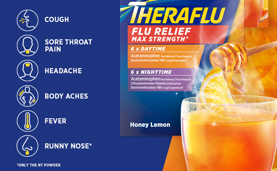 THERAFLU MAX STRENGTH RELIEF NT PWD 6CT