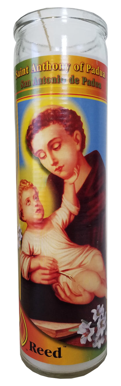 Star Candle Prayer Candle, 8in - Saint Anthony of Padua