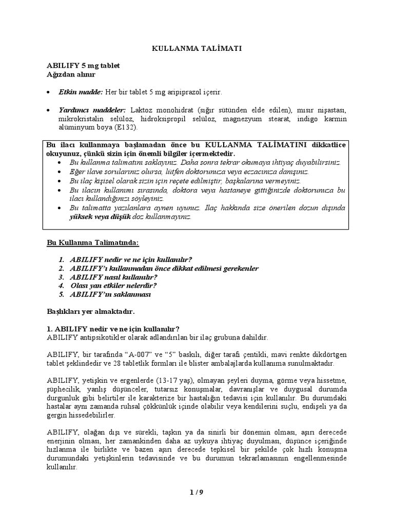 ABILIFY TB 5MG 30