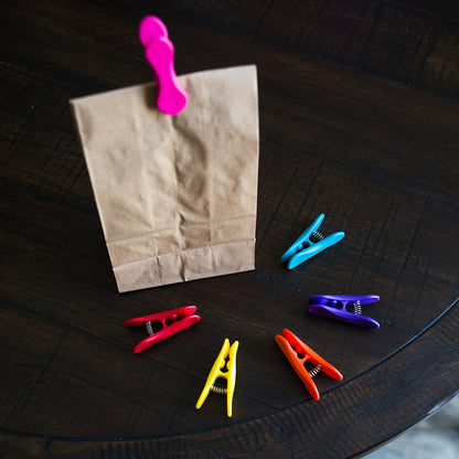 Kolorae Rainbow Bag Clips, Set Of 8
