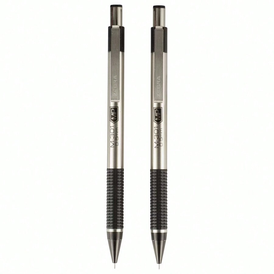 Zebra M-301 Mechanical Pencil With Bonus Lead - Assorted, 2 count