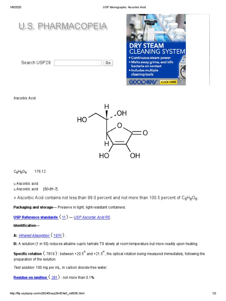 ASCORBIC ACID USP 5000 GM DS