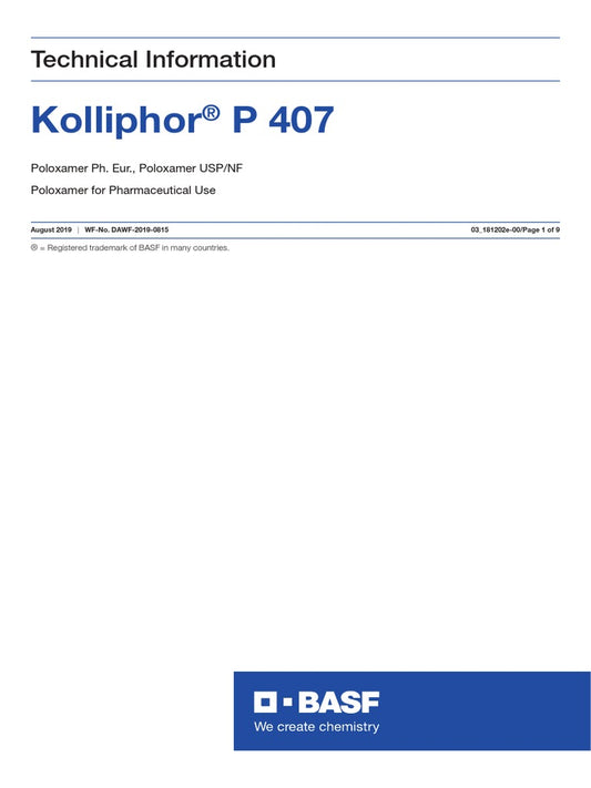 POLOXAMER NF(407)(PLURON F-127)5000GM DS