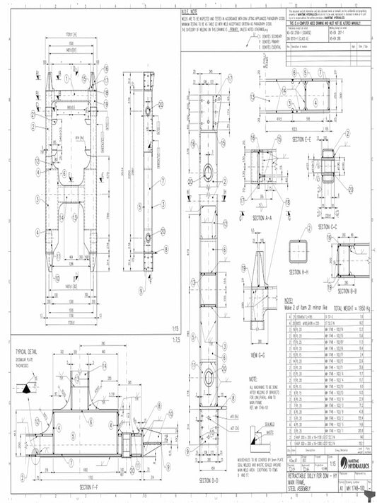 MODULAR DOLLY FRAME 24"X48" STAINLSS DS