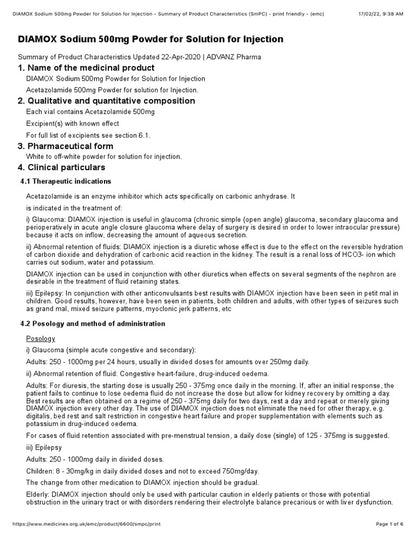 ACETAZOLAMIDE ER CP 500MG 100