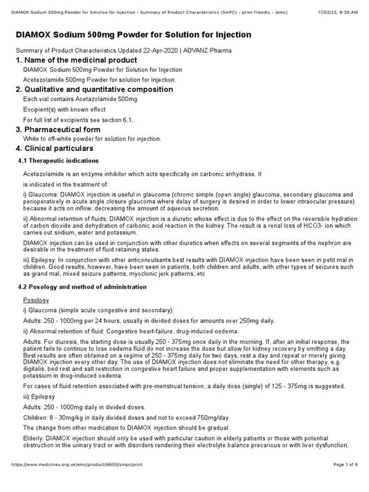 ACETAZOLAMIDE ER CP 500MG 100