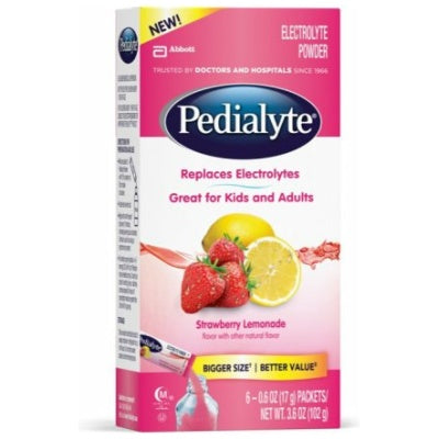 PEDIALYTE LRG PWD PACKS STRWLEM 6CT