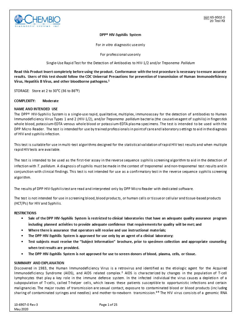 DPP HIV 1/2 STAT ASSAY KT DSHP