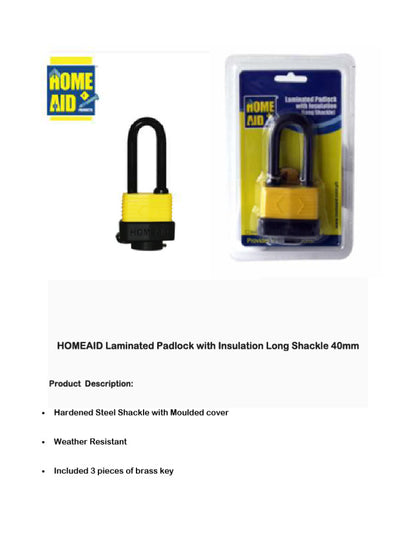 Helping Hand Laminated Steel Padlock, 1.5"