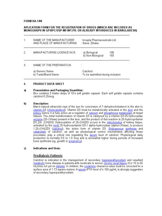CALCITRIOL CP 0.25MCG 30