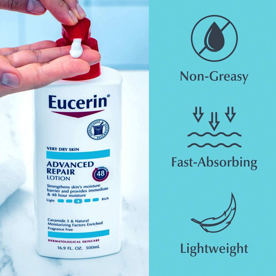Eucerin Lotion Advanced Repair 16.9oz Pump (Fragrance-Free)