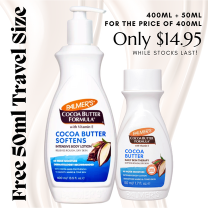 Palmers Cocoa Butter Lotion With Vitamin-E 12oz Bonus
