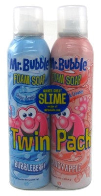 Mr Bubble Foam Soap Twin Pack Blueberry/Candy Apple 8oz