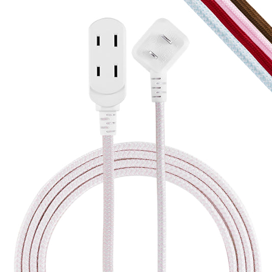 cordinate Basic 3-Outlet Polarized Extension Cord - Dark Heather, 8 ft