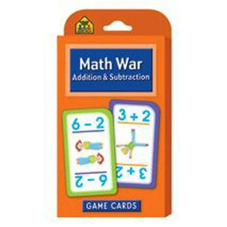 School Zone Math War Addition & Subtraction Game Cards