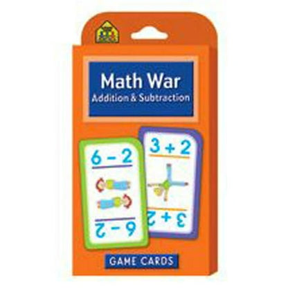 School Zone Math War Addition & Subtraction Game Cards