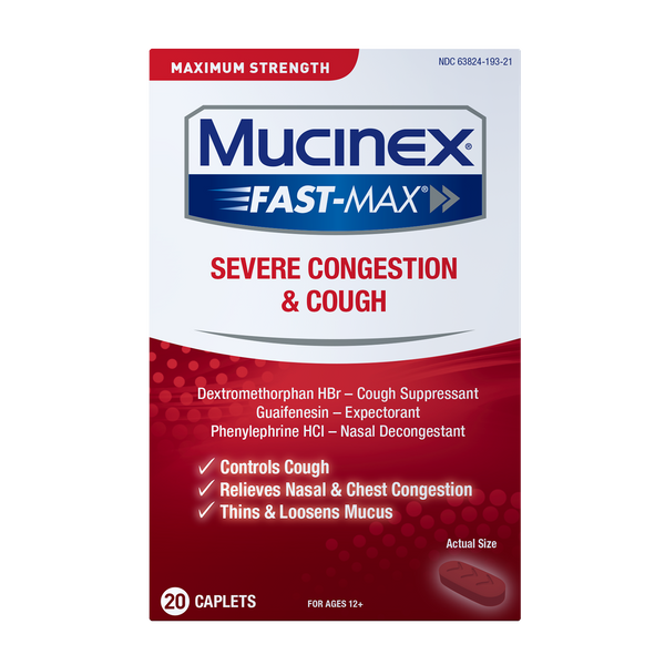 MUCINEX RAPID+CLR PAIN/HDACH/CGH CPL 20
