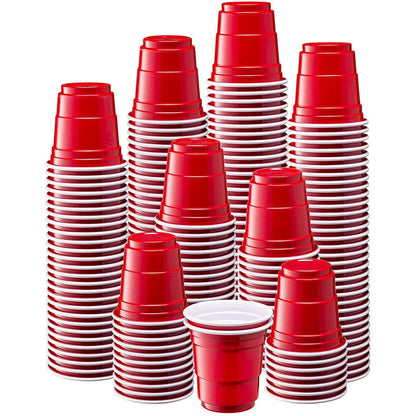 barY3 Disposable Red Mini Shot Glasses - 2 oz, 20 count