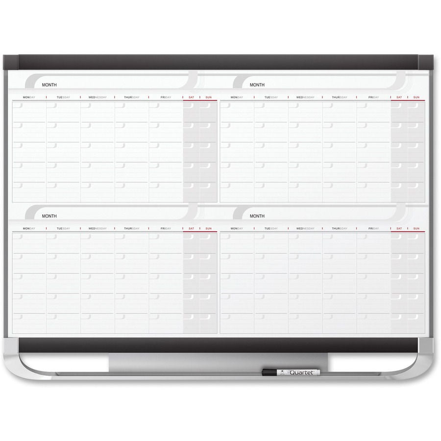 Quartet Magnetic Calendar Whiteboard with Frame, 11" x 14"