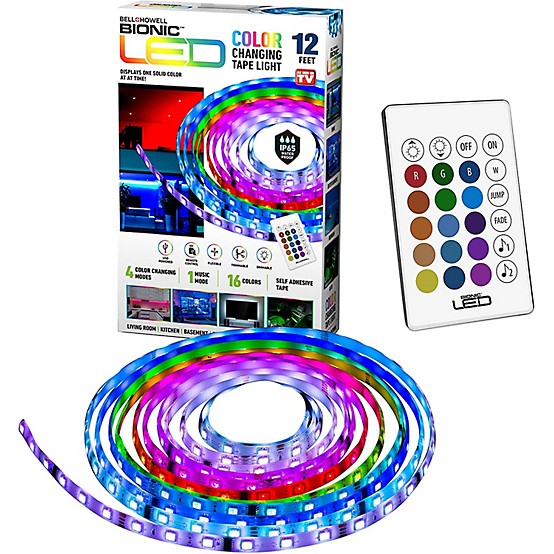 Bell + Howell Bionic LED Color Changing Tape Light, 12 ft