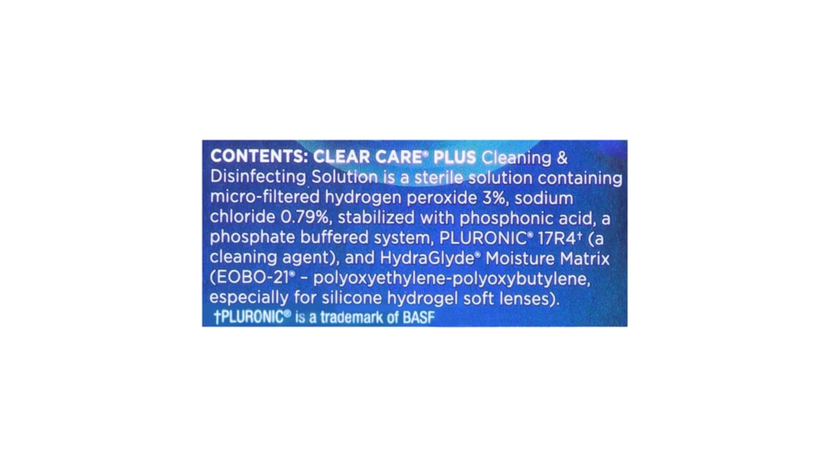 CLEAR CARE PLUS SL 3OZ HYDRAGLIDE