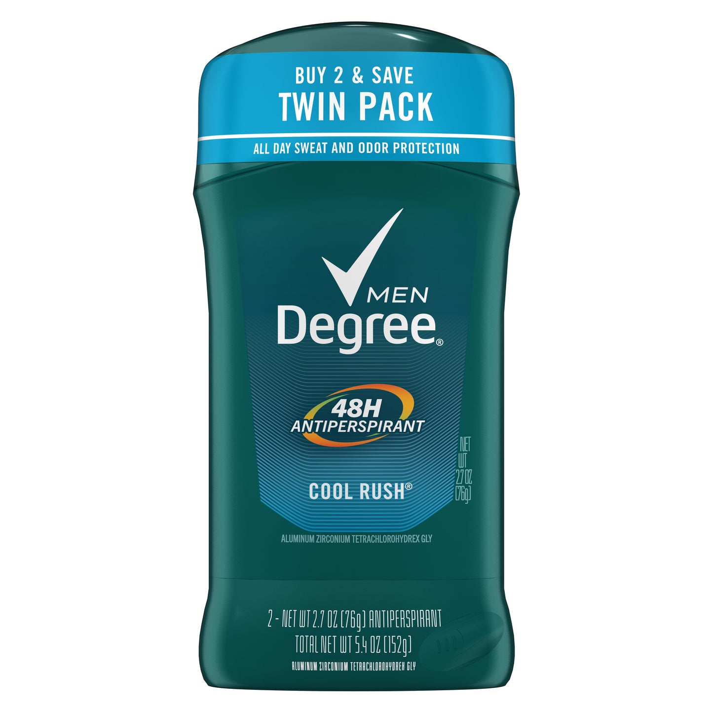Degree Men 72-Hour Antiperspirant & Deodorant Stick - Cool Rush, 0.5 oz