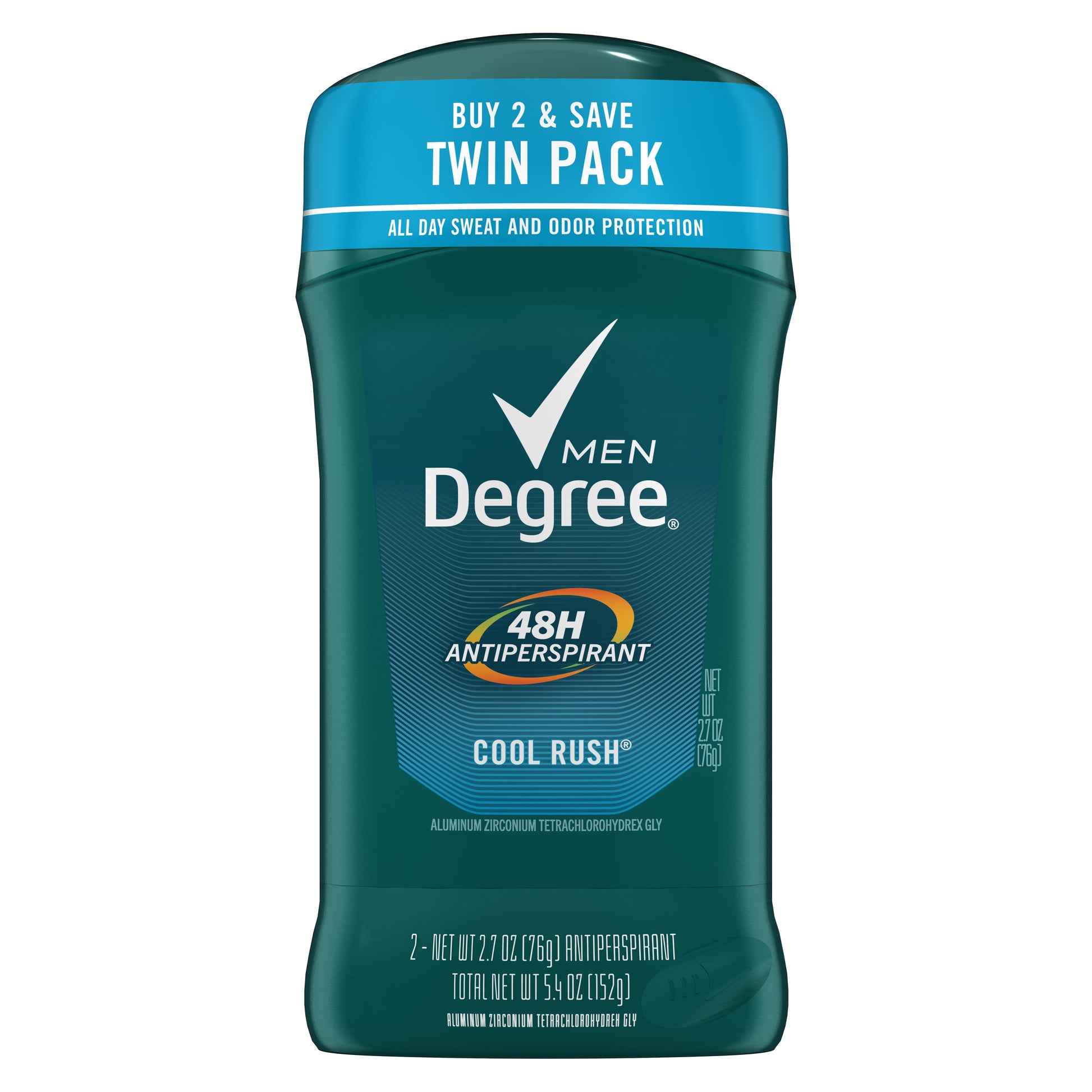 Degree Men 72-Hour Antiperspirant & Deodorant Stick - Cool Rush, 0.5 oz