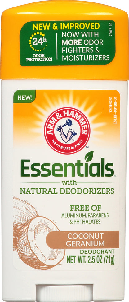 Arm & Hammer Deodorant 2.5oz Essentials Coconut Geranium