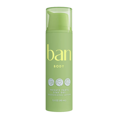 Ban Body Private Parts Stay Dry Deodorizing Lotion 1.5oz