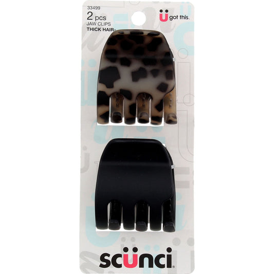Conair 7405596 Scunci Large Chunky Jaw Clip, 2.0ea