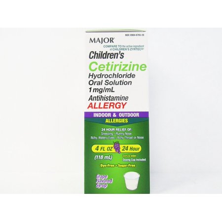 CETIRIZINE HCL 1 MG-ML SOL 118 ML