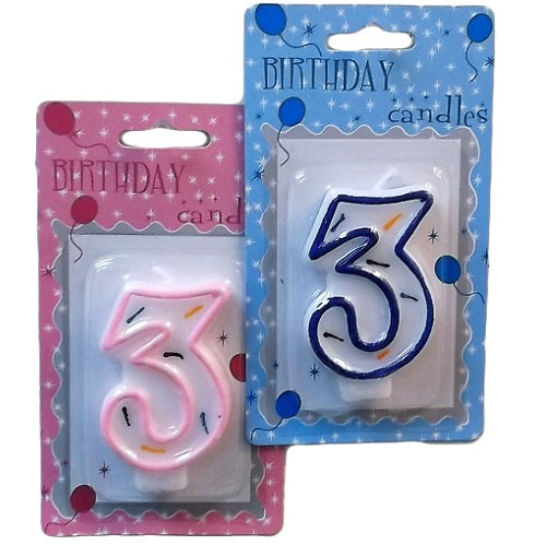 CANDLE DLX NUMERL BDAY #3