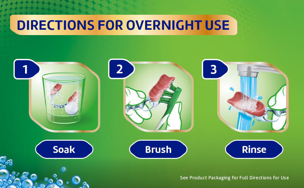 POLIDENT OVERNIGHT WHITENING TAB 90CT