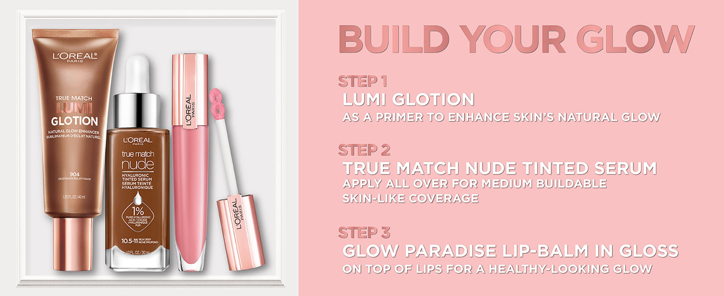 L'ORÉAL PARIS True Match Lumi Glotion Natural Glow Enhancer, Face & Body, 901 Fair Glow, 1.35 fl. oz.